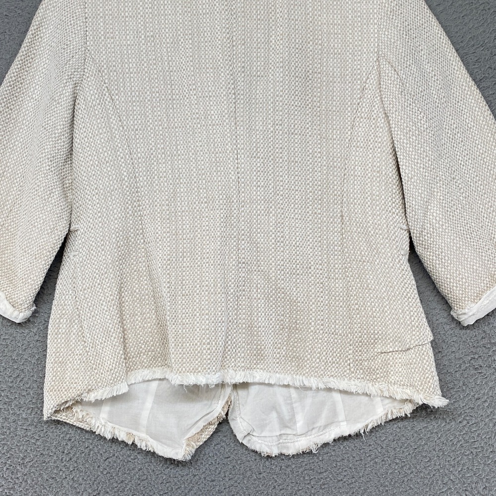 Soft Surroundings Ivory Textured Open-Front beautifully Blazer! - Picture 11 of 13